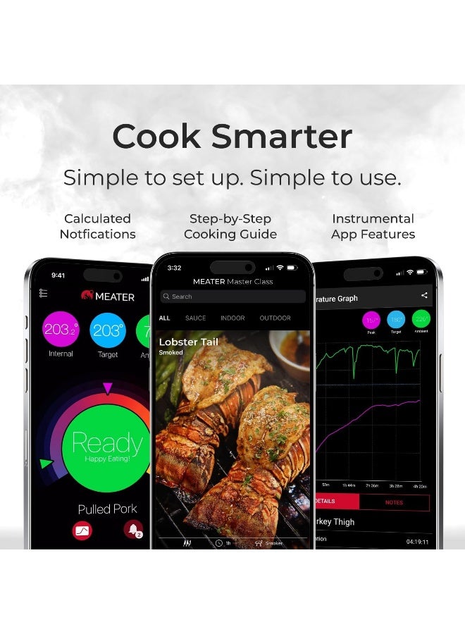 MEATER Block: WiFi Smart Wireless Meat Thermometer | 4 Probes, Long Range | Perfect for BBQ, Oven, Grill, Kitchen, Smoker, Air Fryer | Apple Watch, Alexa Compatible | iOS & Android App - Image 2